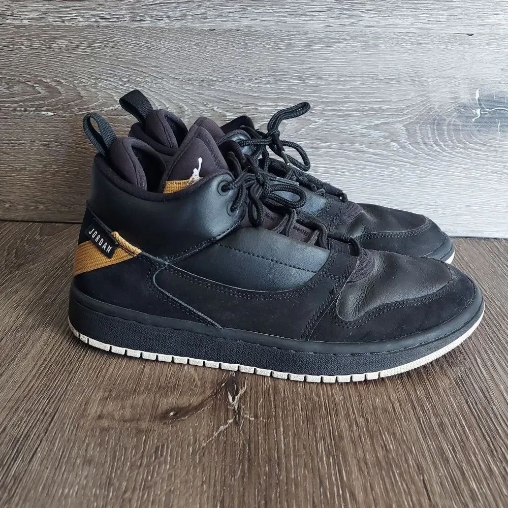 Nike Air Jordan Fadeaway GS 'Black Metallic Gold' Basketball Shoes Size 6.5Y